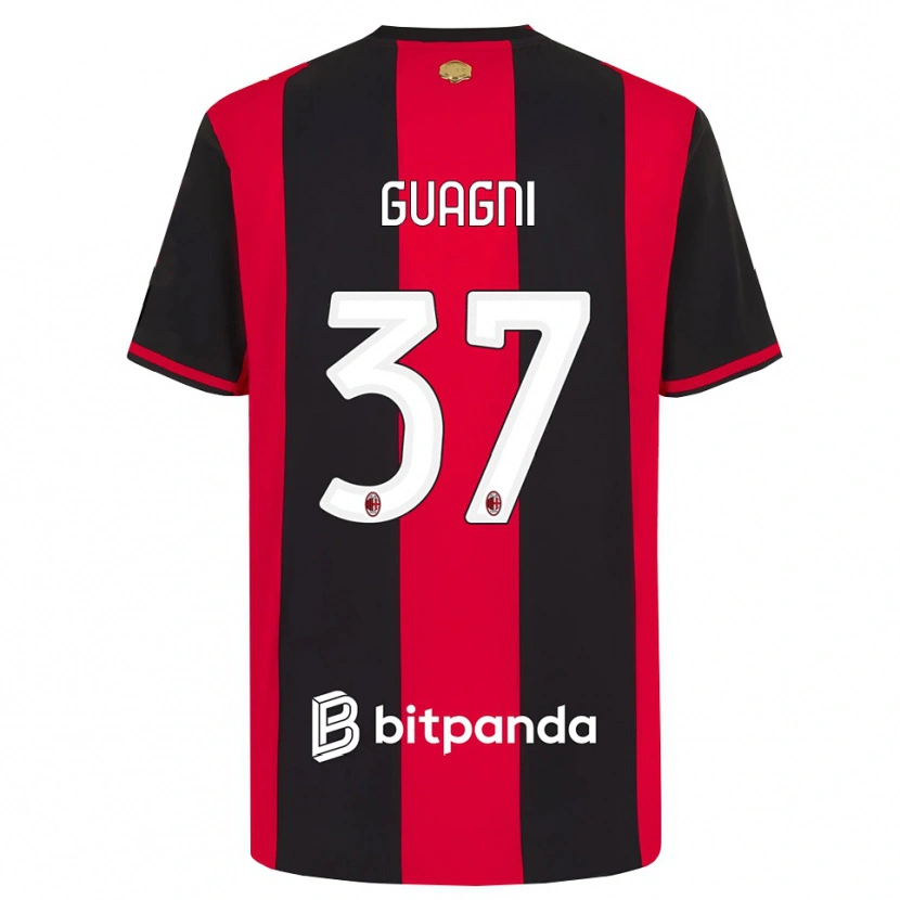 Danxen Hombre Camiseta Alia Guagni #37 Rojo Negro Blanco 1ª Equipación 2026/27 La Camisa
