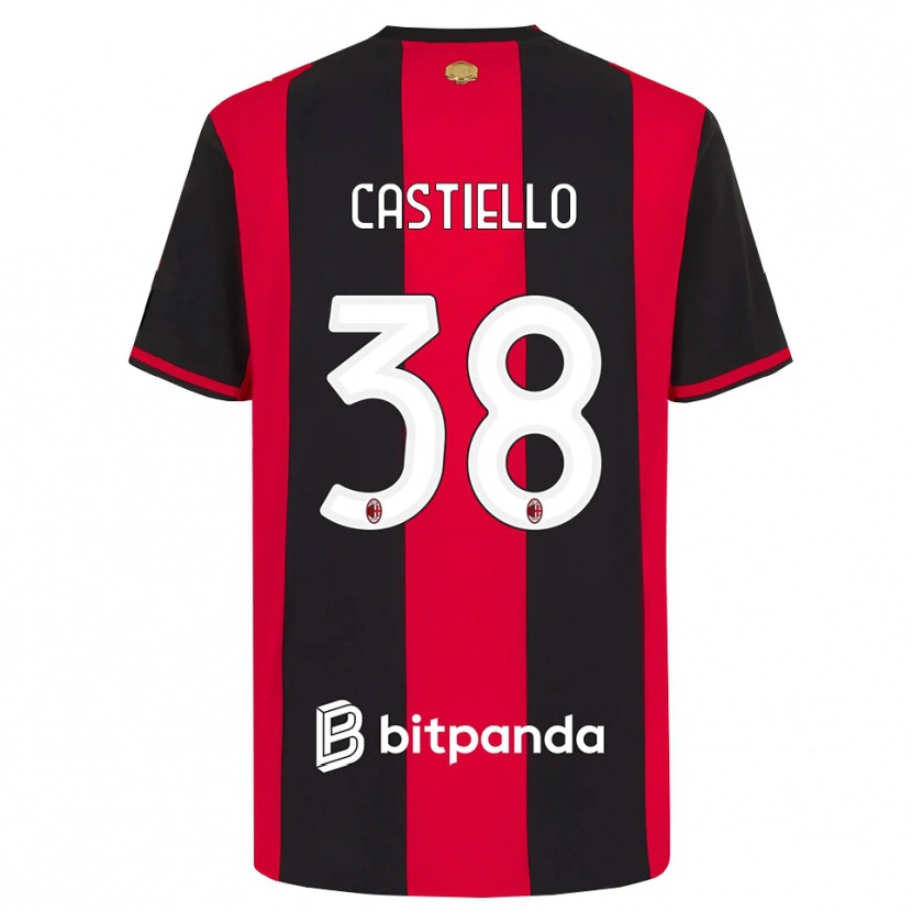 Danxen Hombre Camiseta Alex Castiello #38 Rojo Negro Blanco 1ª Equipación 2026/27 La Camisa