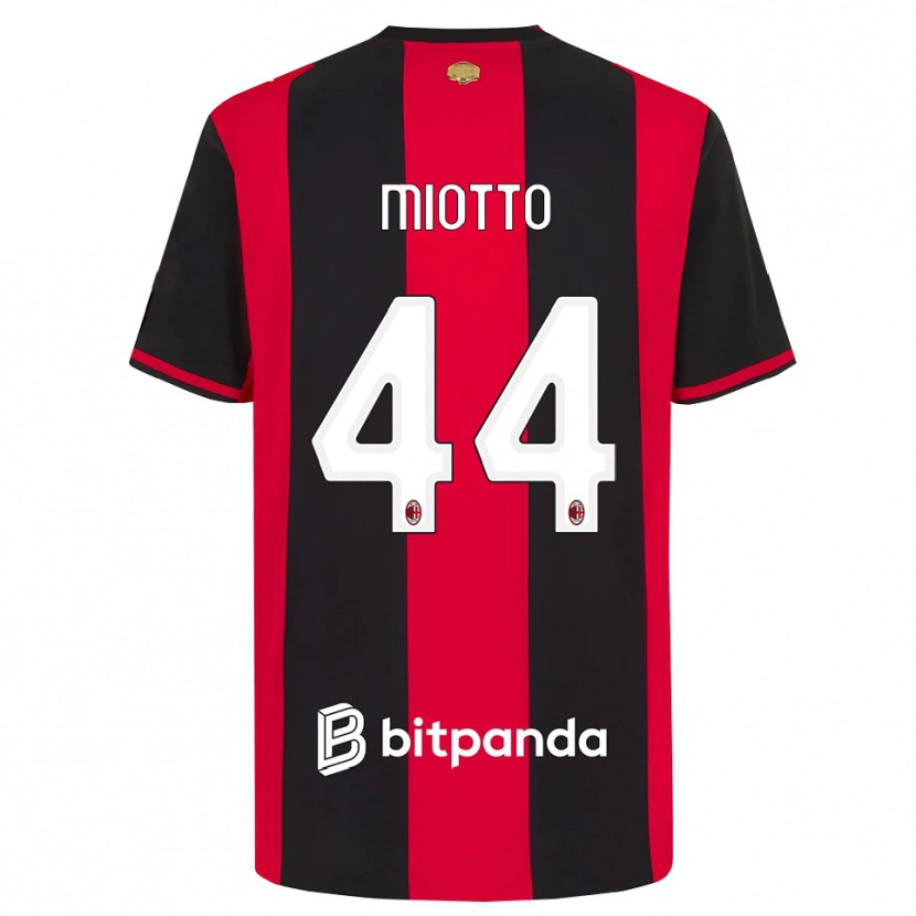 Danxen Hombre Camiseta Giorgia Miotto #44 Rojo Negro Blanco 1ª Equipación 2026/27 La Camisa