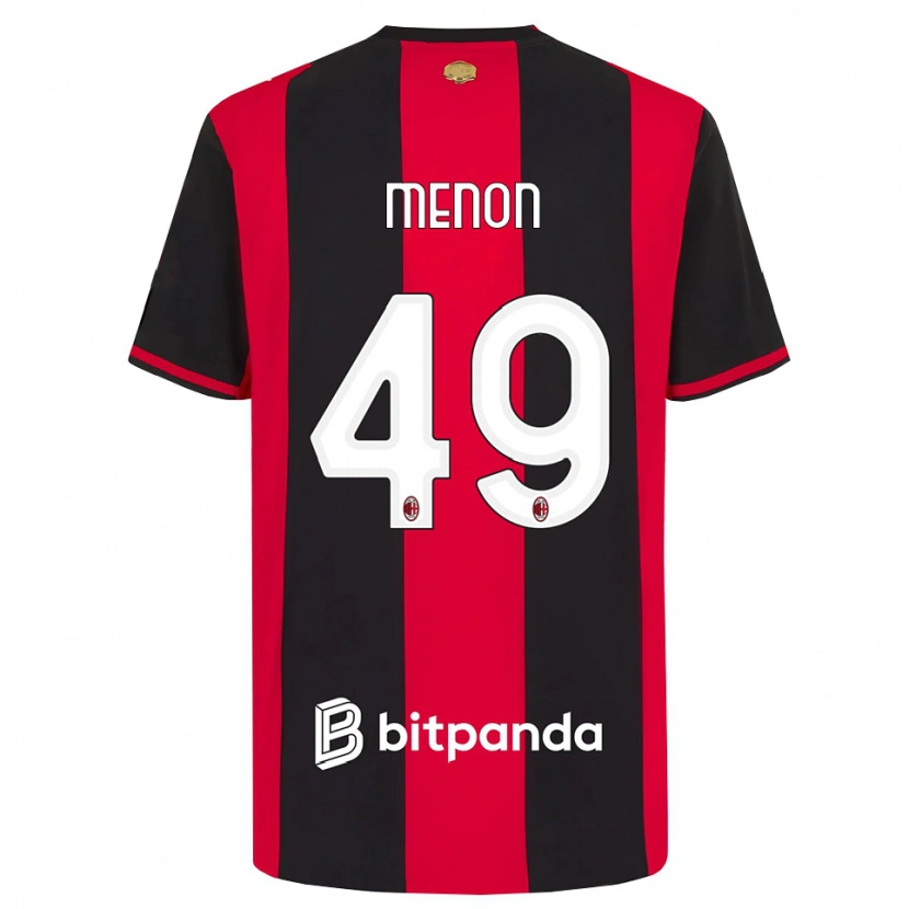 Danxen Hombre Camiseta Luca Menon #49 Rojo Negro Blanco 1ª Equipación 2026/27 La Camisa