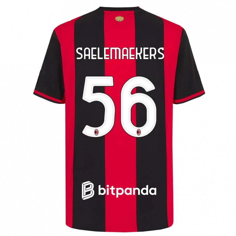 Danxen Hombre Camiseta Alexis Saelemaekers #56 Rojo Negro Blanco 1ª Equipación 2026/27 La Camisa