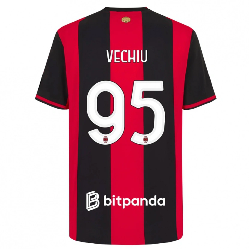 Danxen Hombre Camiseta Christian Vechiu #95 Rojo Negro Blanco 1ª Equipación 2026/27 La Camisa