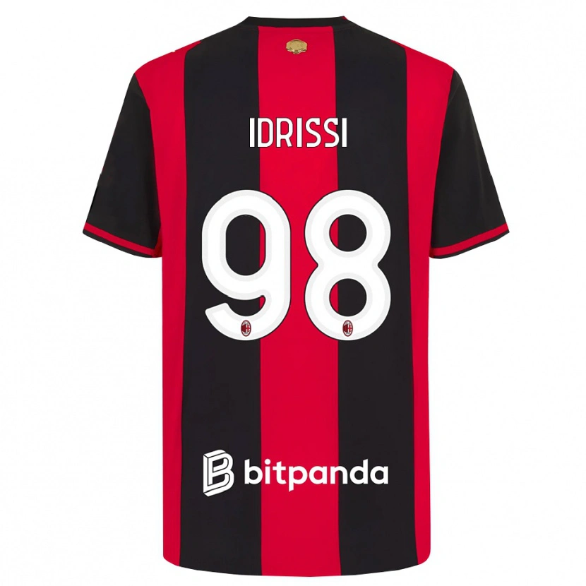 Danxen Hombre Camiseta Yahya Idrissi #98 Rojo Negro Blanco 1ª Equipación 2026/27 La Camisa