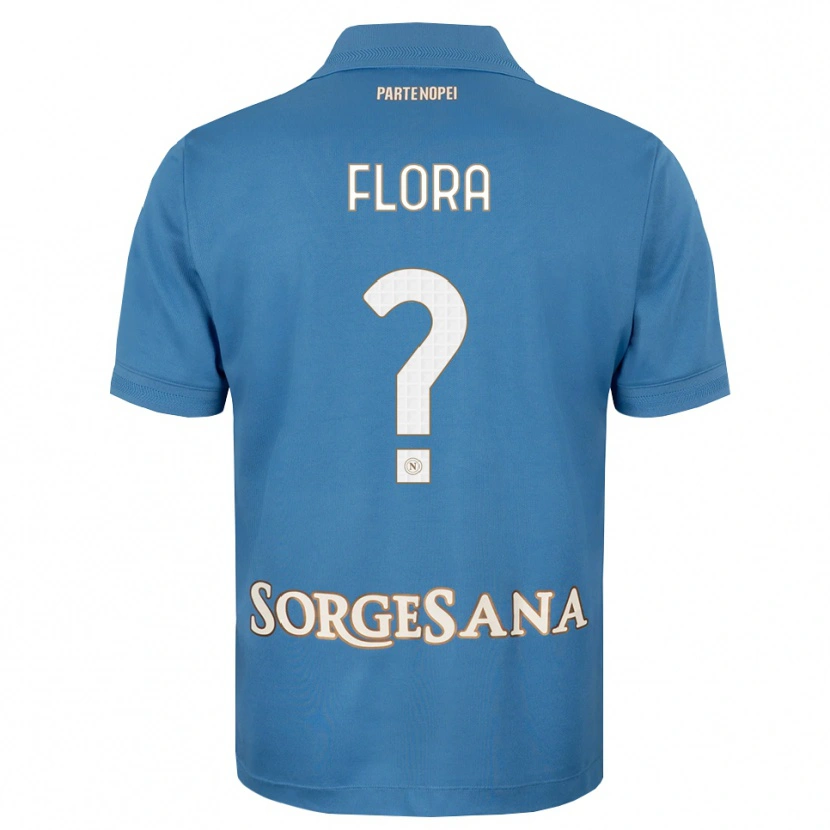 Danxen Hombre Camiseta Massimiliano Flora #0 Azul Neblina Blanco 1ª Equipación 2026/27 La Camisa