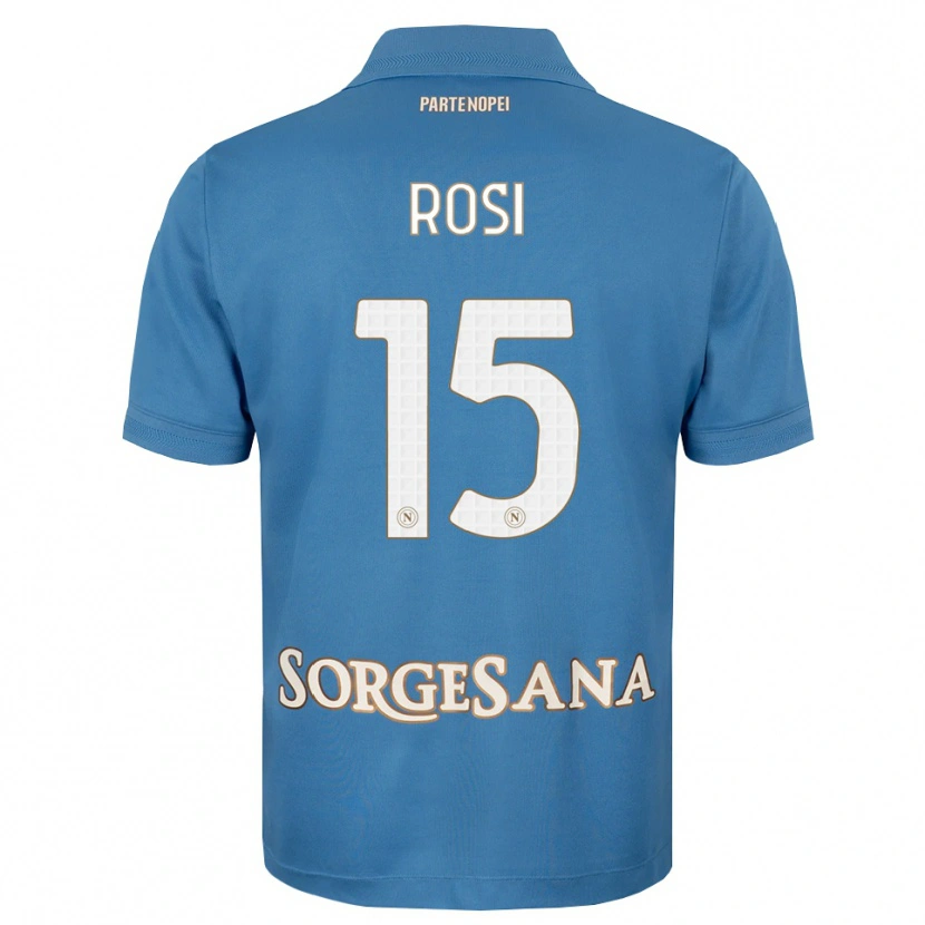 Danxen Hombre Camiseta Pasquale Rosi #15 Azul Neblina Blanco 1ª Equipación 2026/27 La Camisa