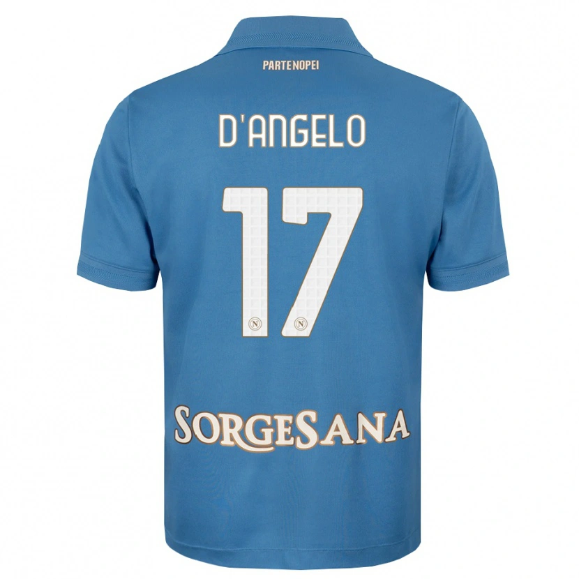 Danxen Hombre Camiseta Giuseppe D'angelo #17 Azul Neblina Blanco 1ª Equipación 2026/27 La Camisa