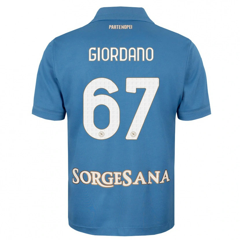 Danxen Hombre Camiseta Michela Giordano #67 Azul Neblina Blanco 1ª Equipación 2026/27 La Camisa