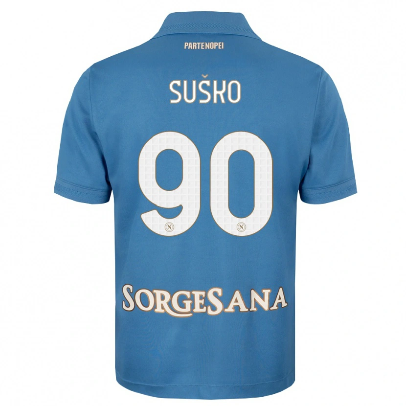 Danxen Hombre Camiseta Daniel Suško #90 Azul Neblina Blanco 1ª Equipación 2026/27 La Camisa