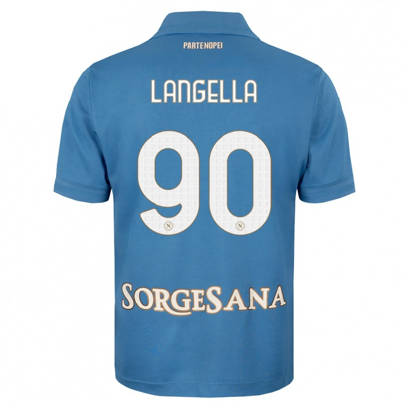 Danxen Hombre Camiseta Gabriella Langella #90 Azul Neblina Blanco 1ª Equipación 2026/27 La Camisa