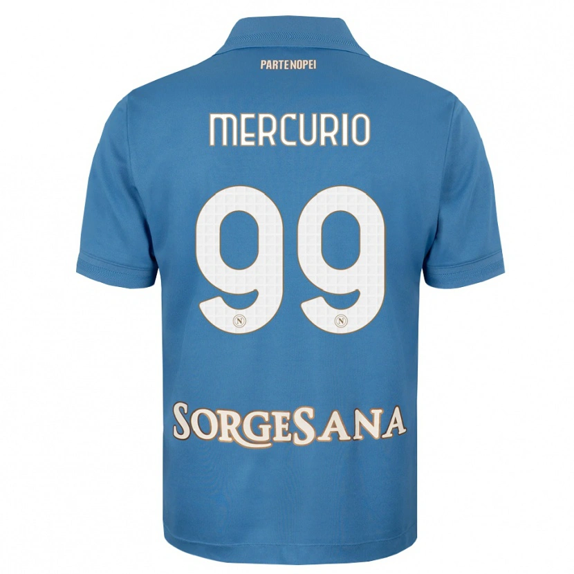 Danxen Hombre Camiseta Giovanni Mercurio #99 Azul Neblina Blanco 1ª Equipación 2026/27 La Camisa