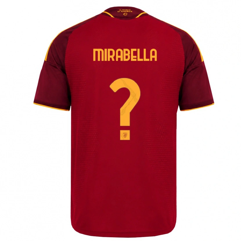 Danxen Hombre Camiseta Mattia Mirabella #0 Rojo Dorado Amarillo 1ª Equipación 2026/27 La Camisa