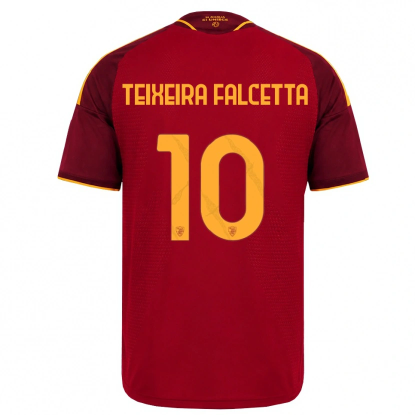 Danxen Hombre Camiseta Pietro Teixeira Falcetta #10 Rojo Dorado Amarillo 1ª Equipación 2026/27 La Camisa