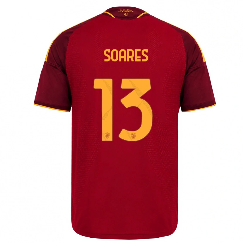 Danxen Hombre Camiseta Jayden Soares #13 Rojo Dorado Amarillo 1ª Equipación 2026/27 La Camisa