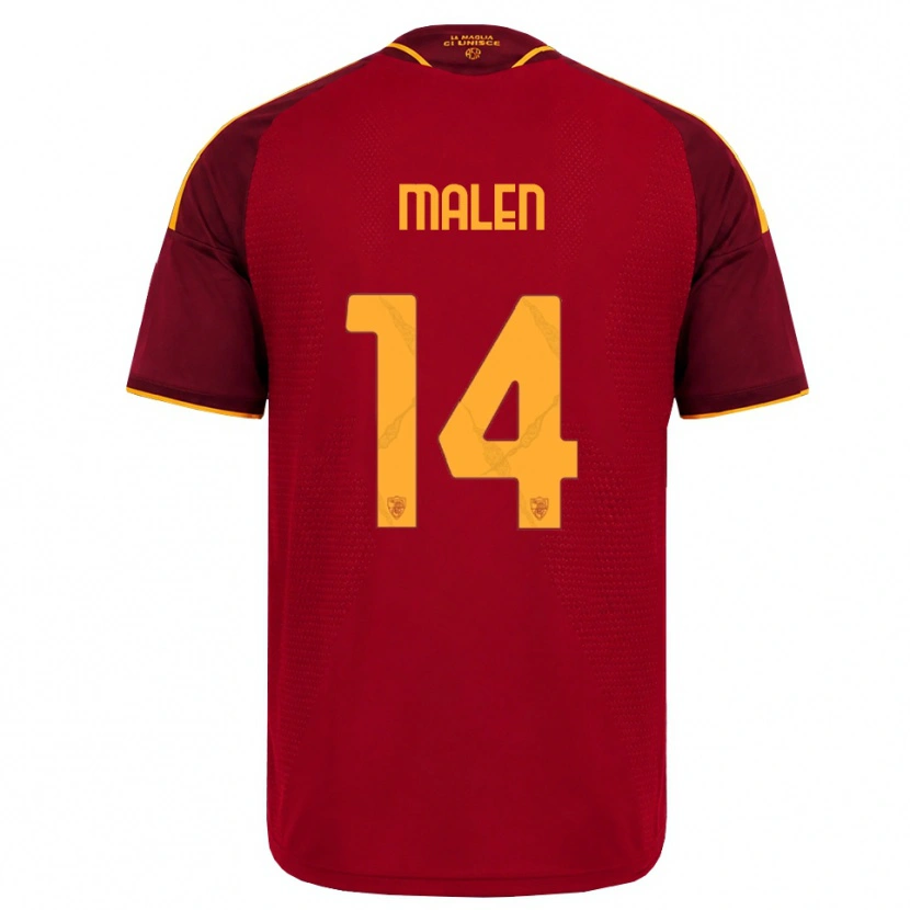 Danxen Hombre Camiseta Donyell Malen #14 Rojo Dorado Amarillo 1ª Equipación 2026/27 La Camisa