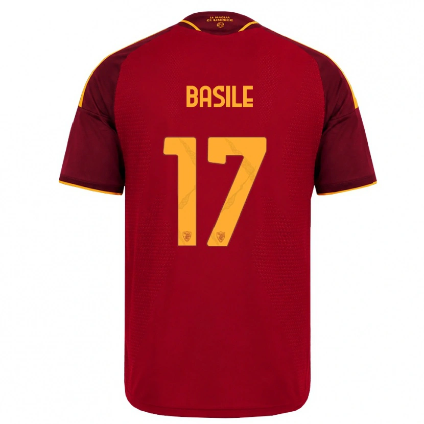 Danxen Hombre Camiseta Emmanuel Basile #17 Rojo Dorado Amarillo 1ª Equipación 2026/27 La Camisa