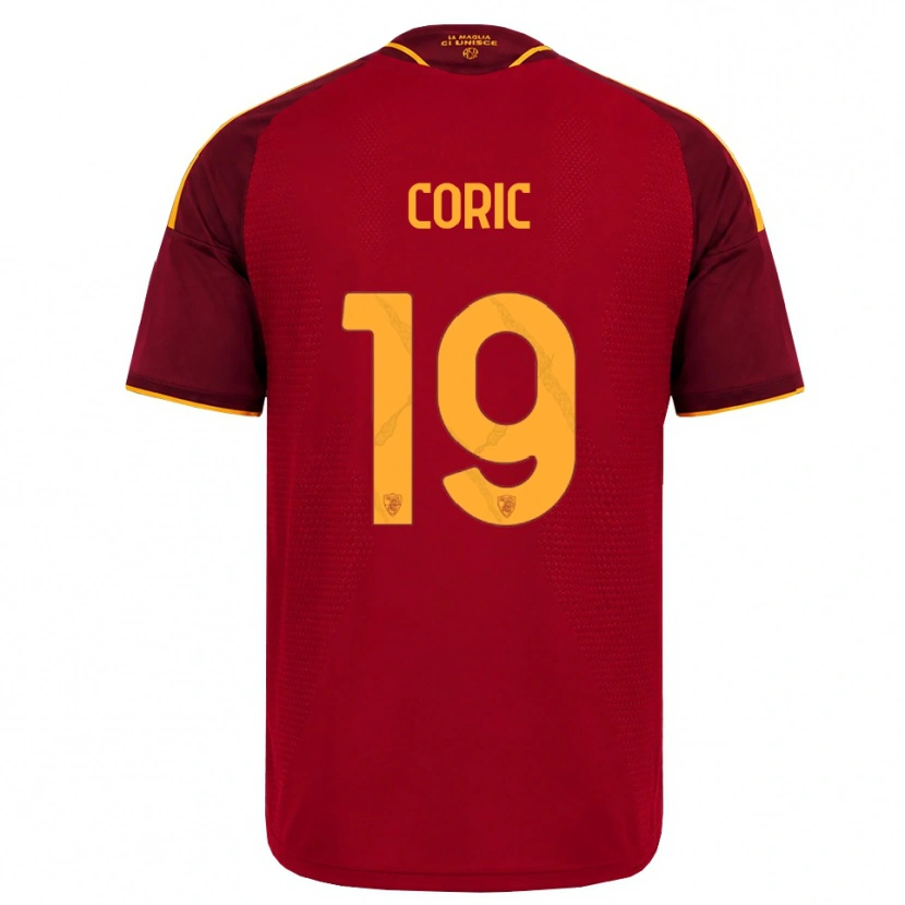 Danxen Hombre Camiseta Ante Coric #19 Rojo Dorado Amarillo 1ª Equipación 2026/27 La Camisa
