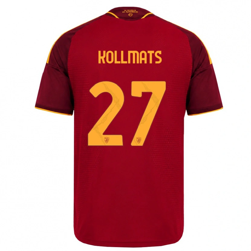 Danxen Hombre Camiseta Beata Kollmats #27 Rojo Dorado Amarillo 1ª Equipación 2026/27 La Camisa