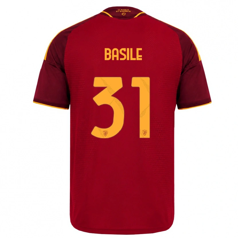 Danxen Hombre Camiseta Filippo Basile #31 Rojo Dorado Amarillo 1ª Equipación 2026/27 La Camisa