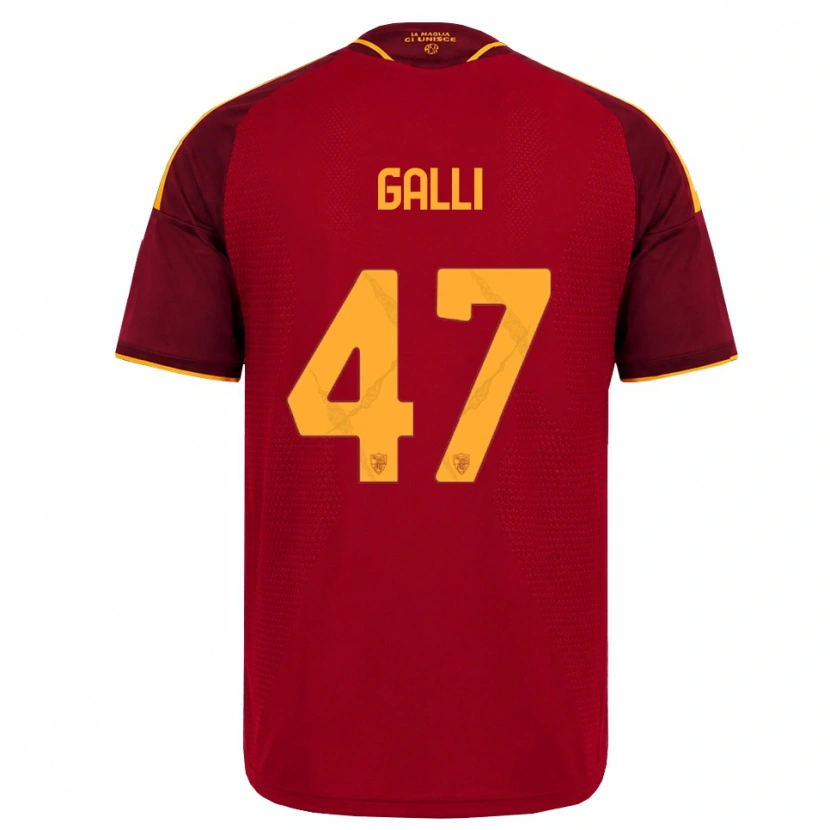 Danxen Hombre Camiseta Giulia Galli #47 Rojo Dorado Amarillo 1ª Equipación 2026/27 La Camisa