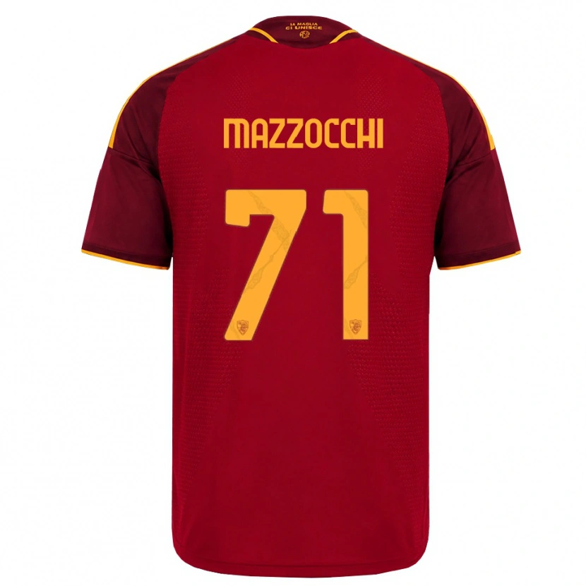 Danxen Hombre Camiseta Giulia Mazzocchi #71 Rojo Dorado Amarillo 1ª Equipación 2026/27 La Camisa