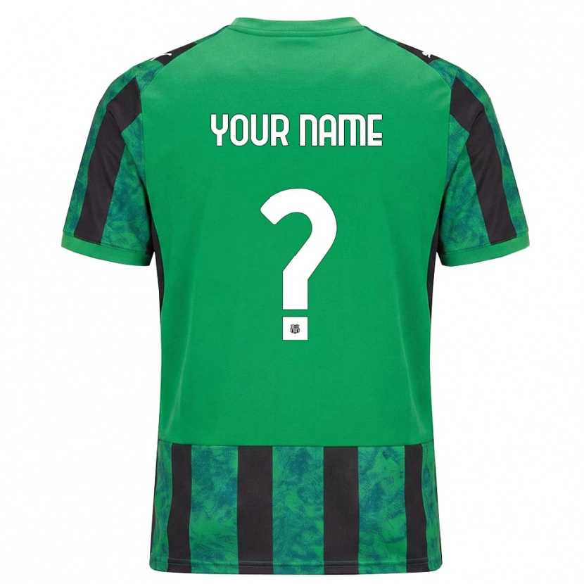 Danxen Hombre Camiseta Su Nombre #0 Verde Negro Blanco 1ª Equipación 2026/27 La Camisa