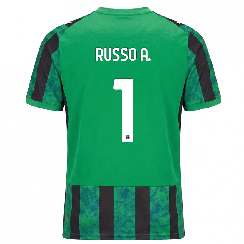 Danxen Hombre Camiseta Alessandro Russo #1 Verde Negro Blanco 1ª Equipación 2026/27 La Camisa