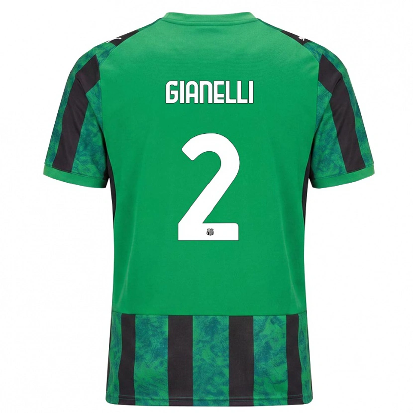 Danxen Hombre Camiseta Christian Gianelli #2 Verde Negro Blanco 1ª Equipación 2026/27 La Camisa