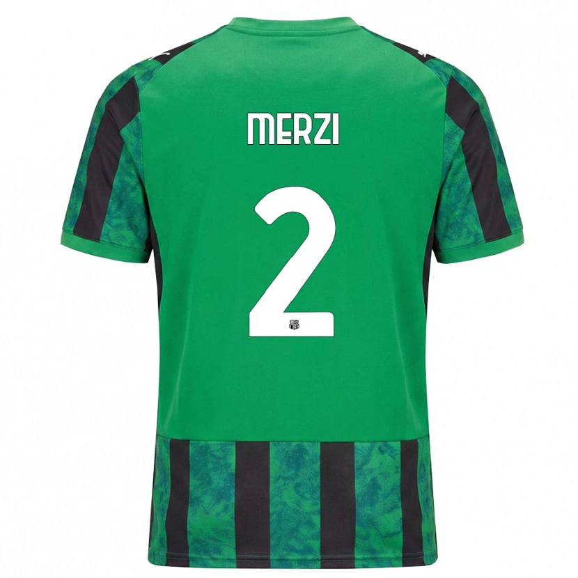 Danxen Hombre Camiseta Matteo Merzi #2 Verde Negro Blanco 1ª Equipación 2026/27 La Camisa