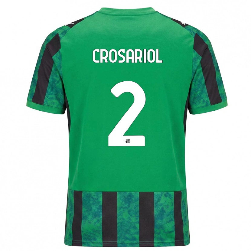 Danxen Hombre Camiseta Daniel Crosariol #2 Verde Negro Blanco 1ª Equipación 2026/27 La Camisa