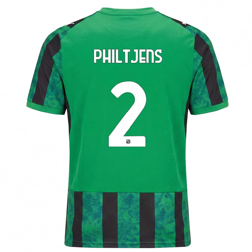 Danxen Hombre Camiseta Davina Philtjens #2 Verde Negro Blanco 1ª Equipación 2026/27 La Camisa