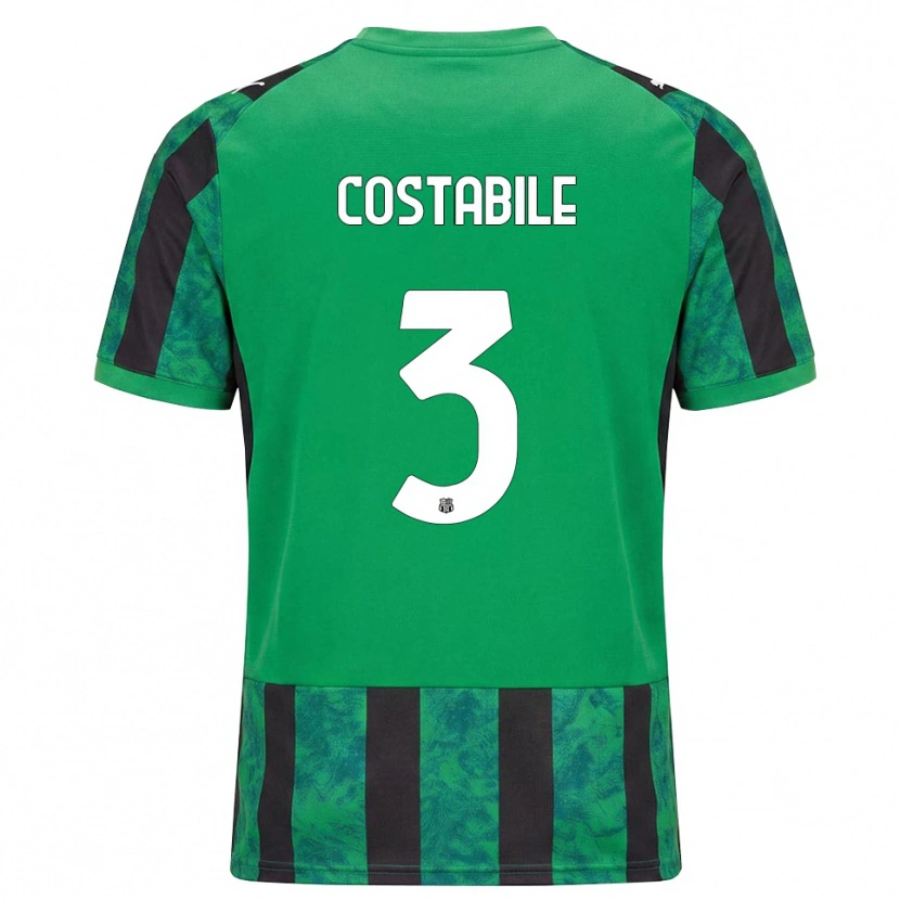 Danxen Hombre Camiseta Cristian Costabile #3 Verde Negro Blanco 1ª Equipación 2026/27 La Camisa