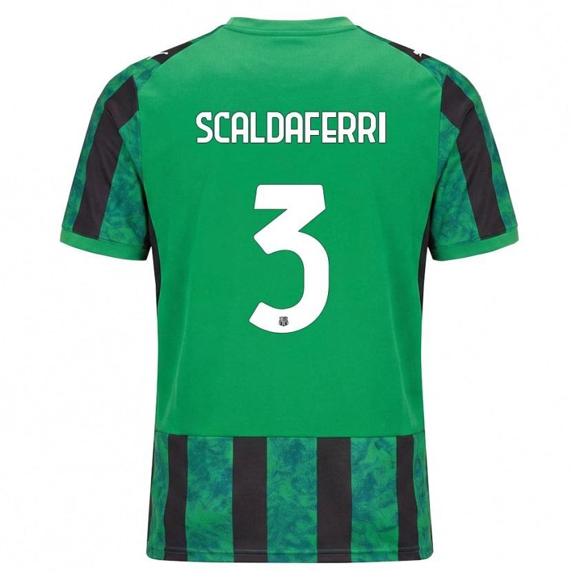 Danxen Hombre Camiseta Andrea Scaldaferri #3 Verde Negro Blanco 1ª Equipación 2026/27 La Camisa