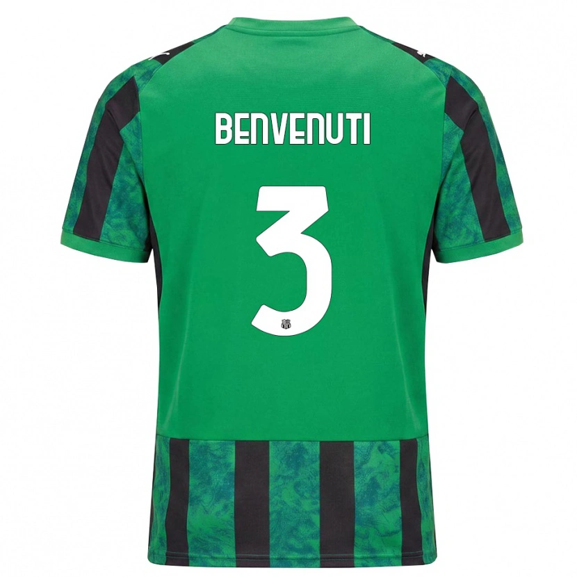 Danxen Hombre Camiseta Tommaso Benvenuti #3 Verde Negro Blanco 1ª Equipación 2026/27 La Camisa