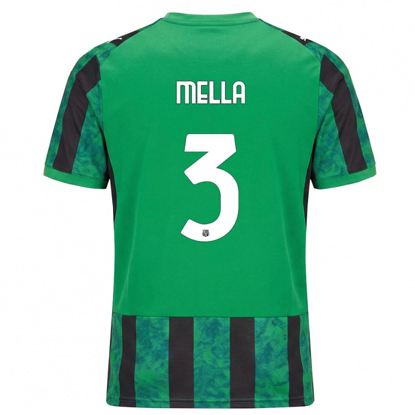 Danxen Hombre Camiseta Sara Mella #3 Verde Negro Blanco 1ª Equipación 2026/27 La Camisa