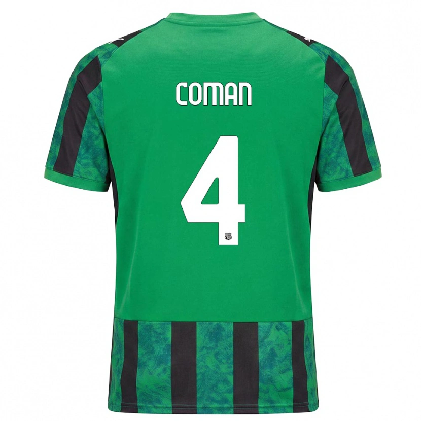 Danxen Hombre Camiseta Rareș Coman #4 Verde Negro Blanco 1ª Equipación 2026/27 La Camisa