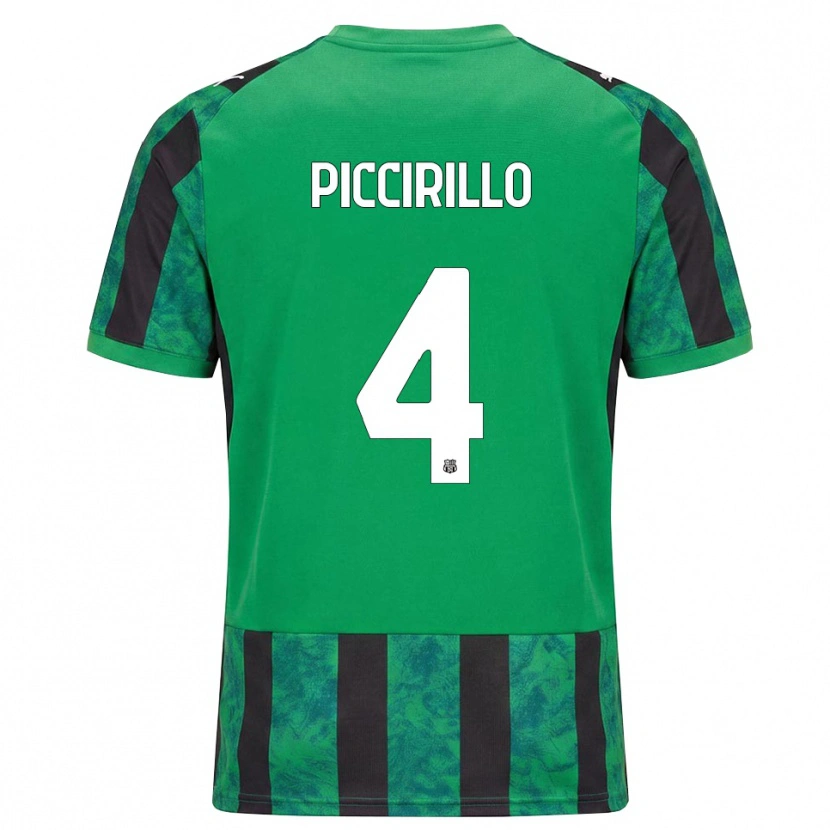 Danxen Hombre Camiseta Michele Piccirillo #4 Verde Negro Blanco 1ª Equipación 2026/27 La Camisa