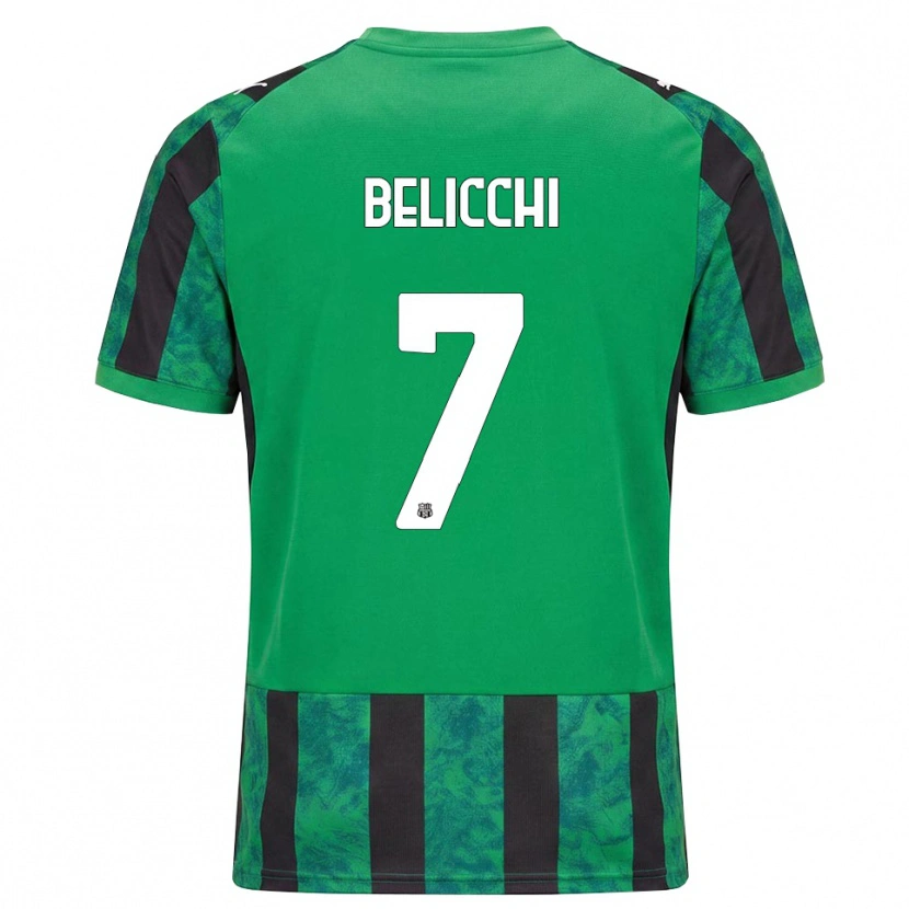 Danxen Hombre Camiseta Gianmarco Belicchi #7 Verde Negro Blanco 1ª Equipación 2026/27 La Camisa