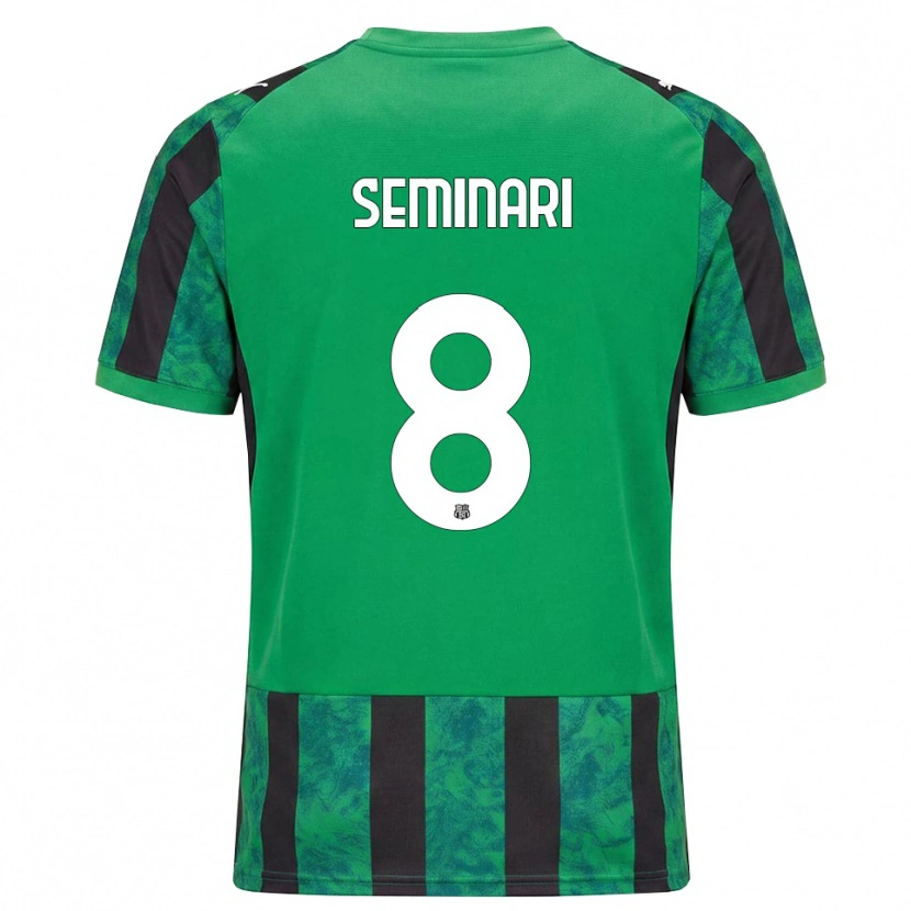 Danxen Hombre Camiseta Giacomo Seminari #8 Verde Negro Blanco 1ª Equipación 2026/27 La Camisa