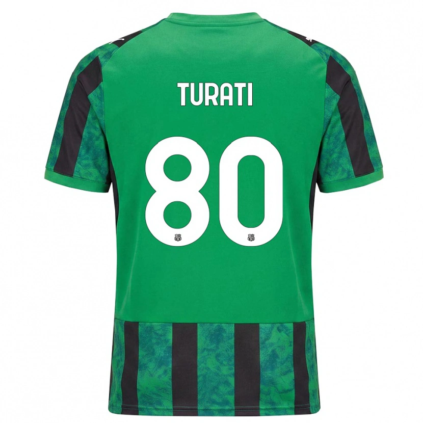 Danxen Hombre Camiseta Stefano Turati #80 Verde Negro Blanco 1ª Equipación 2026/27 La Camisa