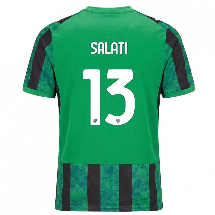 Danxen Hombre Camiseta Emanuele Salati #13 Verde Negro Blanco 1ª Equipación 2026/27 La Camisa