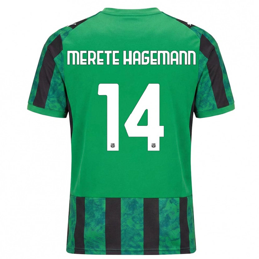 Danxen Hombre Camiseta Maja Merete Hagemann #14 Verde Negro Blanco 1ª Equipación 2026/27 La Camisa