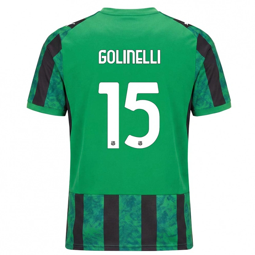 Danxen Hombre Camiseta Emanuele Golinelli #15 Verde Negro Blanco 1ª Equipación 2026/27 La Camisa