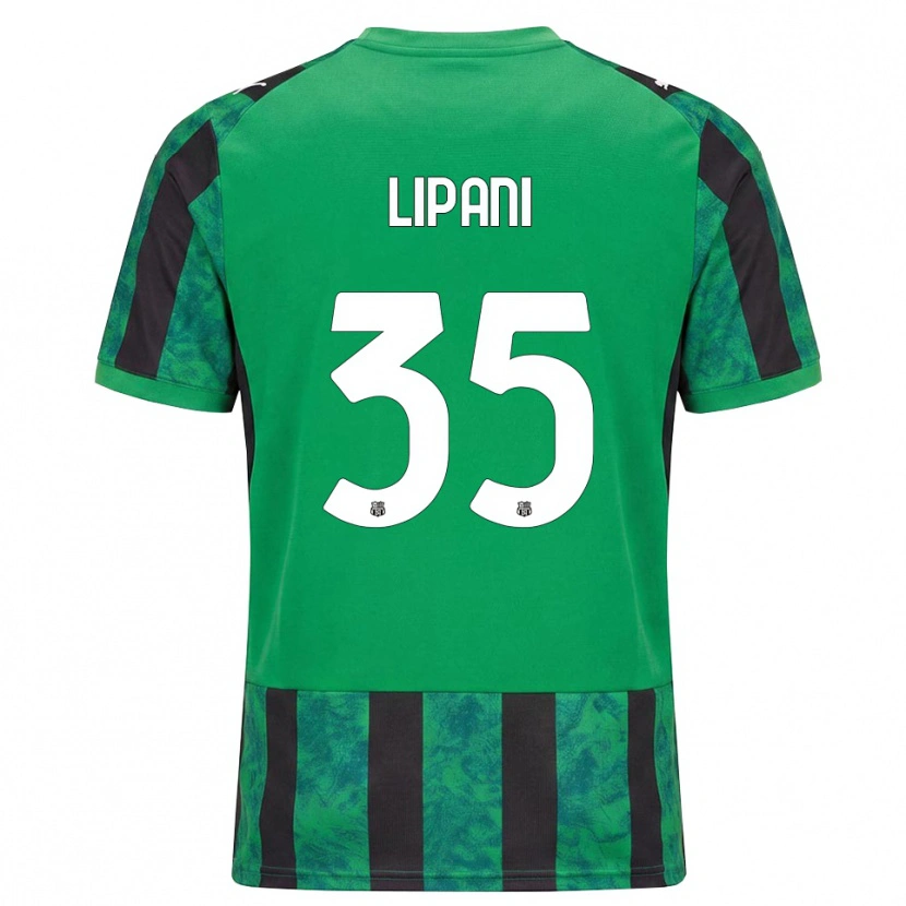 Danxen Hombre Camiseta Luca Lipani #35 Verde Negro Blanco 1ª Equipación 2026/27 La Camisa