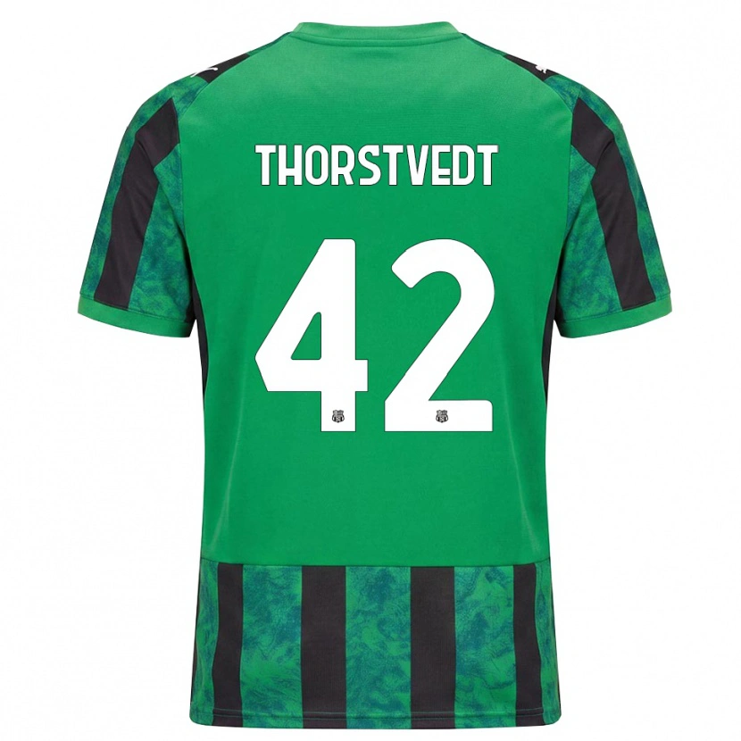 Danxen Hombre Camiseta Kristian Thorstvedt #42 Verde Negro Blanco 1ª Equipación 2026/27 La Camisa
