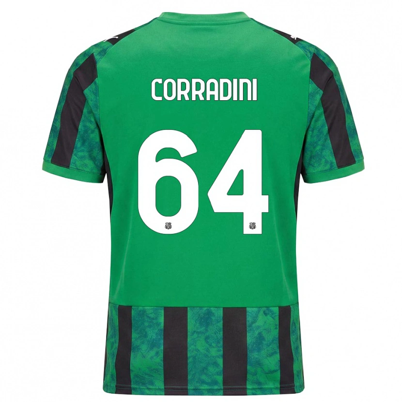 Danxen Hombre Camiseta Francesco Corradini #64 Verde Negro Blanco 1ª Equipación 2026/27 La Camisa