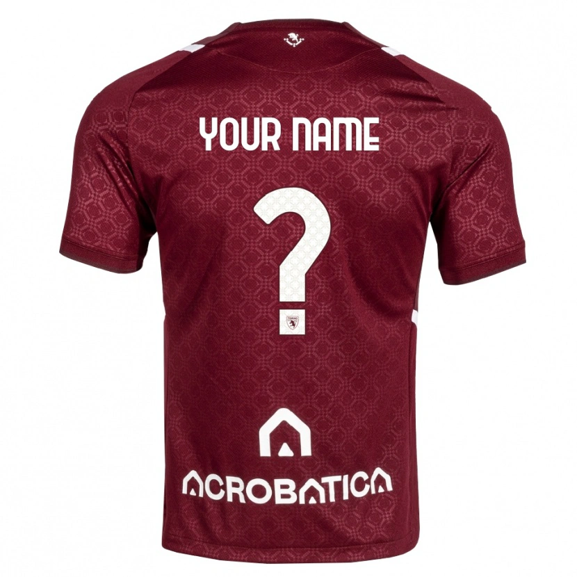 Danxen Hombre Camiseta Su Nombre #0 Burdeos Blanco 1ª Equipación 2026/27 La Camisa
