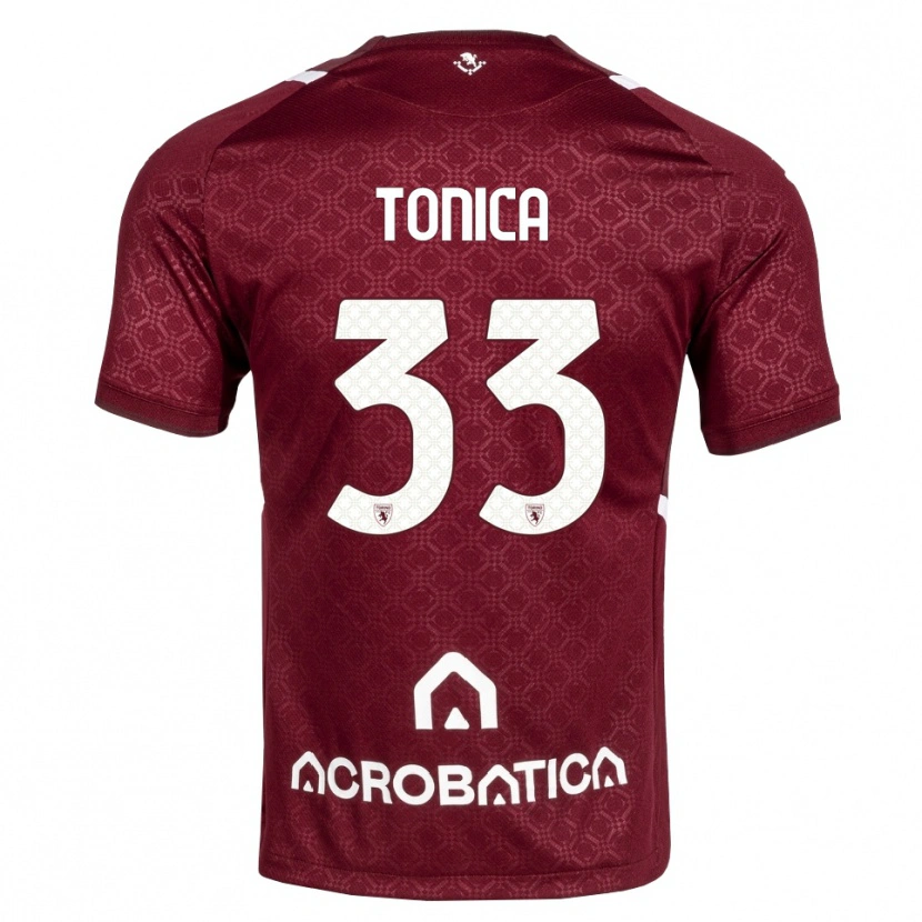 Danxen Hombre Camiseta Daniel Tonica #33 Burdeos Blanco 1ª Equipación 2026/27 La Camisa