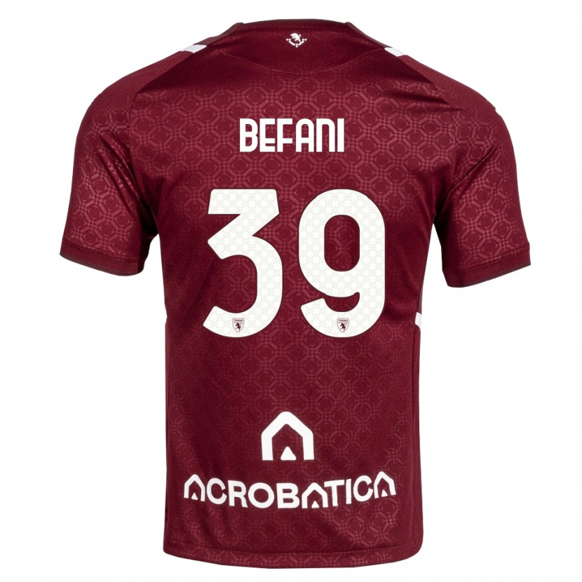 Danxen Hombre Camiseta Haron Befani #39 Burdeos Blanco 1ª Equipación 2026/27 La Camisa
