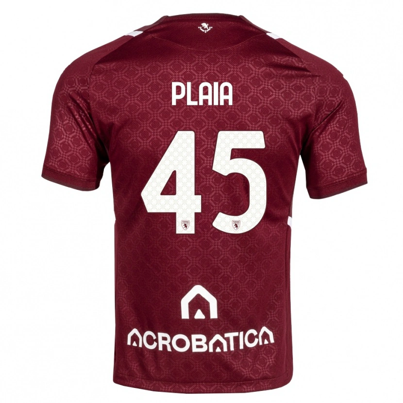 Danxen Hombre Camiseta Francesco Plaia #45 Burdeos Blanco 1ª Equipación 2026/27 La Camisa