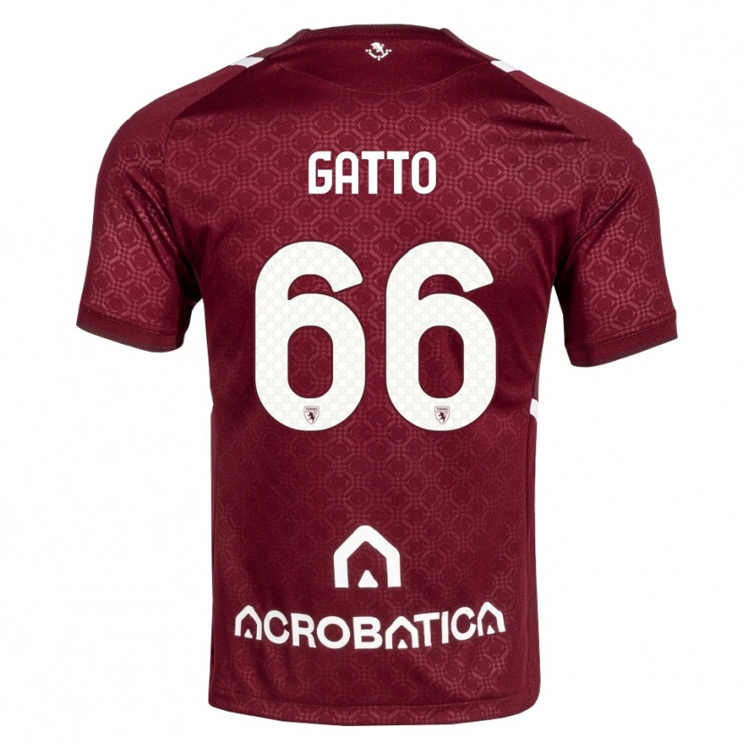 Danxen Hombre Camiseta Tommaso Gatto #66 Burdeos Blanco 1ª Equipación 2026/27 La Camisa
